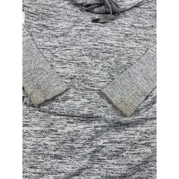 Athleta Women Gray Space Dye Cowl Neck Tunic Sweatshirt Zip Pockets XXS RN54023 - Picture 5 of 12